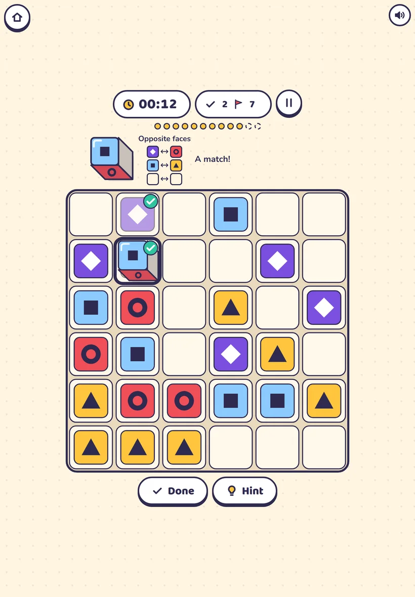 All Brain No Luck — Cube Hop puzzle board · Development build