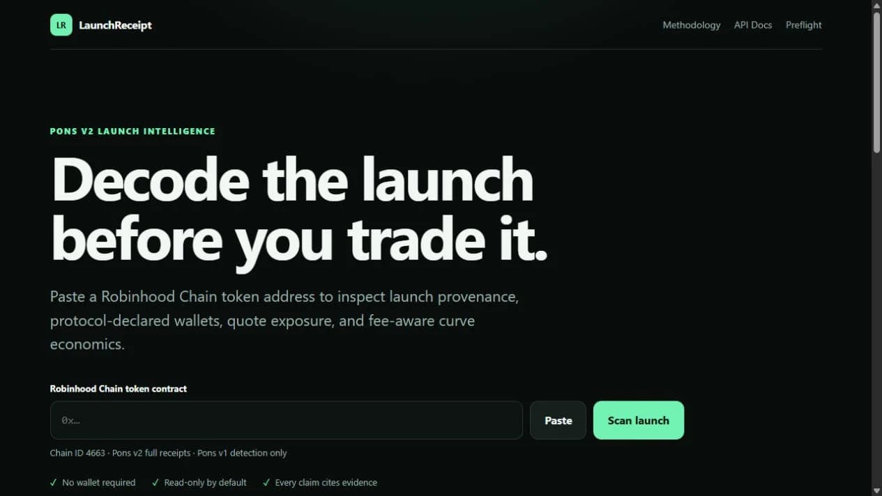 LaunchReceipt — Launch scanner