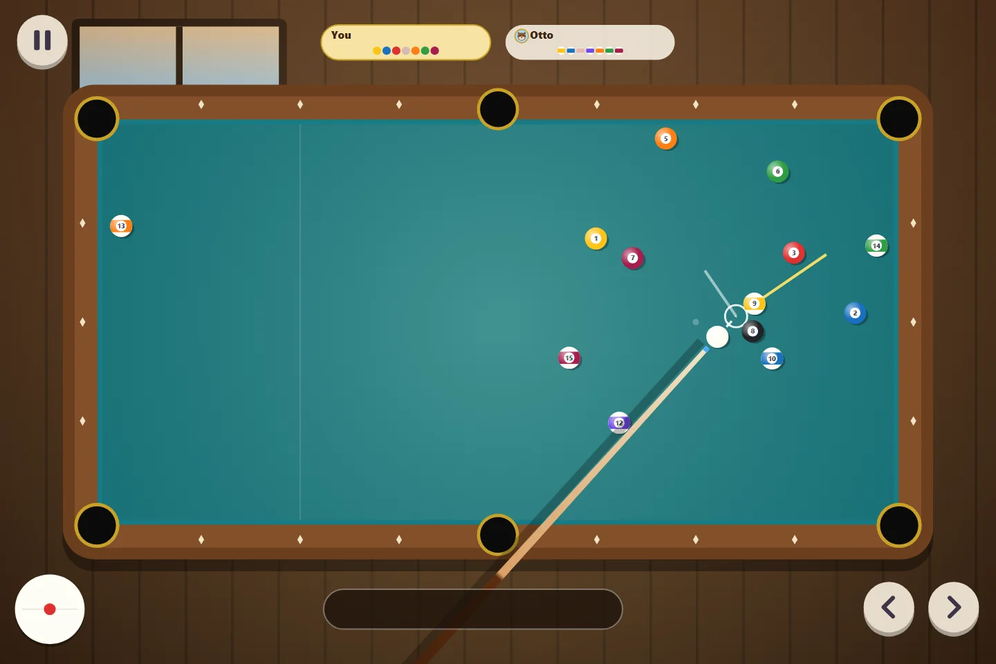 Browser game collection — Boathouse Billiards: 8-ball against an otter · Development build